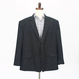GS 56R Gray Blazer Sport Coat Jacket 2-Button Solid Y410